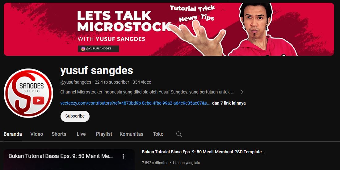 4 Rekomendasi Channel YouTube Belajar Microstock